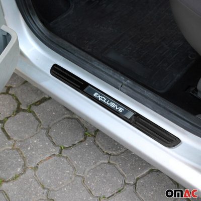 Dodge Door Sill Scuff Plate Illuminated Exclusive Stainless Steel Dark 4 Pcs