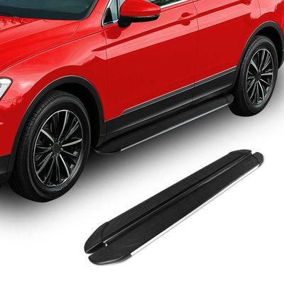2016-2022 Honda Pilot Running Boards Side Steps Silver & Black