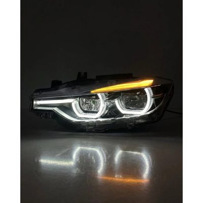 BMW 3 Series F30 LED Headlight Assembly with Triple-Color DRL (Amber / White / Yellow) & High / Low Beam 2012 - 2018