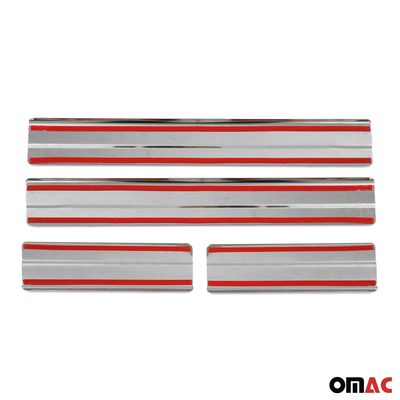 2017-2025 Mazda CX-5 2.gen Door Sill Scuff Plate Scratch Protector Stainless Steel Silver 4x