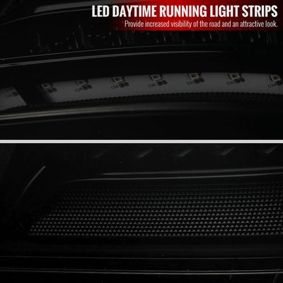 2001-2004 Mercedes Benz W203 C-Class Signal LED Tail Lights Glossy Black Dark