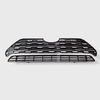 2019-2024 Toyota RAV4 Grille Overlay Gloss Black 2Pcs ABS Plastic