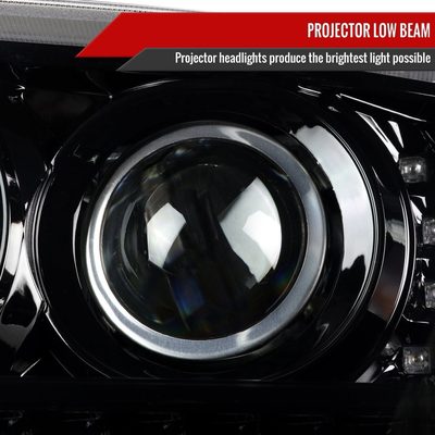 2001-2011 Ford Ranger Projector Headlights LED Light & LED Signal Jet Black