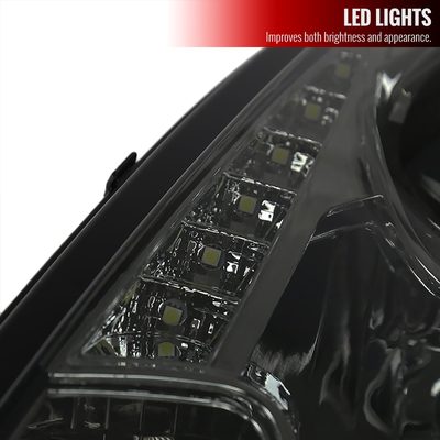 2000-2005 Toyota Celica Projector Headlights SMD LED Light Strip Chrome/Smoke