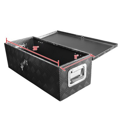 Universal 30" Heavy Duty Black Alu Truck Tool Box w/ Side Handles Lock & Keys