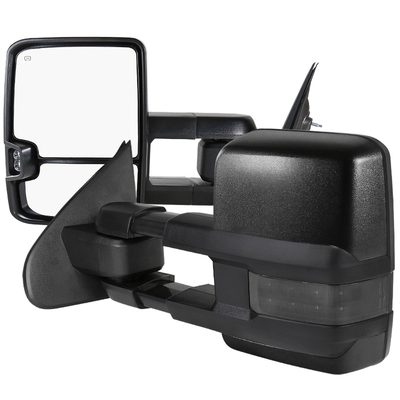 2014-2018 Chevy Silverado/ Sierra Folding Heated & Manual Towing Mirrors Black
