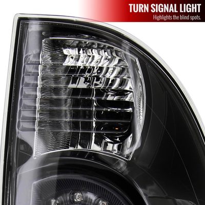 2005-2015 Toyota Tacoma LED Tail Lights Matte Black Housing/Clear Lens