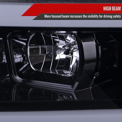2019-2024 Dodge RAM 2500/3500/4500/5500 LED Projector Headlights Black/Smoke