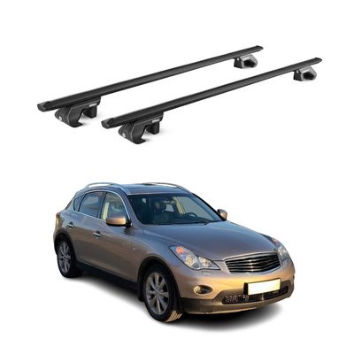 2008-2013 Infiniti EX35 EX37 Roof Rack Cross Bars Black