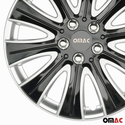 16" Hub Caps for Ford Transit 150 250 350 2015-2025 Black Silver 4x Wheel Covers