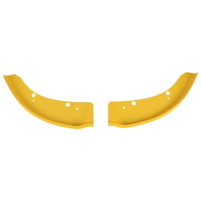 2015-2019 Dodge Charger SRT Glossy Yellow ABS 2PC Front Bumper Lip Splitters