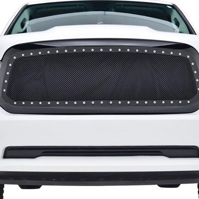 2013-2018 RAM 1500 1500 Rivet Style Black Stainless Steel Mesh Grille Insert