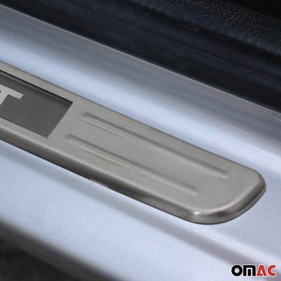 Cadillac Door Sill Scuff Plate Illuminated Stainless Steel Silver 4 Pcs