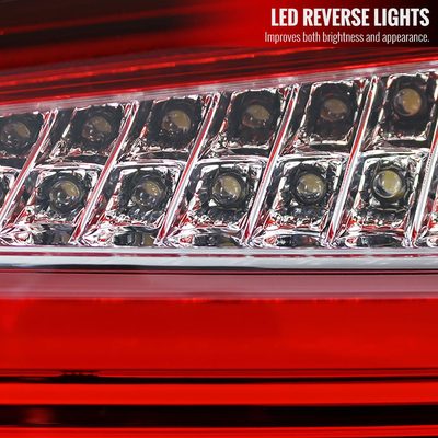 2015-2017 VW Golf/GTI LED Tail Lights Chrome Housing/Red Lens