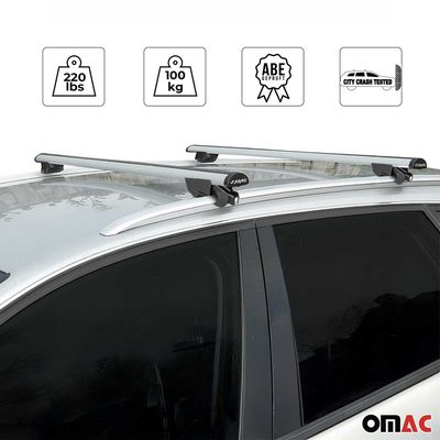 2018-2024 VW Tiguan Roof Rack Cross Bars Silver