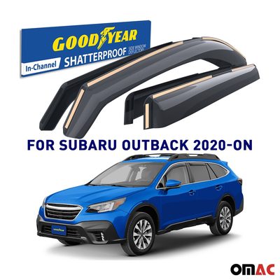 Goodyear Wind Deflectors for Subaru Outback 2020-2025 Shatterproof Smoke 4x