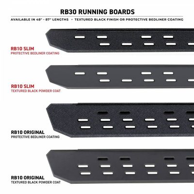 Estribos RB30 Slim 87" Ngo Text para Ram 1500 09 - 14 Crew cab