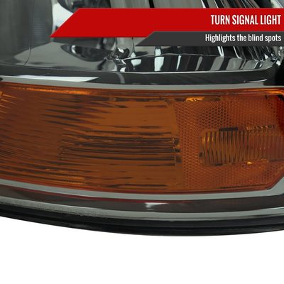 2009-2018 Dodge RAM 1500/ 2019-2023 2500 3500 Quad Headlights Chrome/Light Smoke