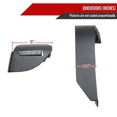 2020-2022 Jeep Gladiator JT Switchback LED Front Flat Fender Flares