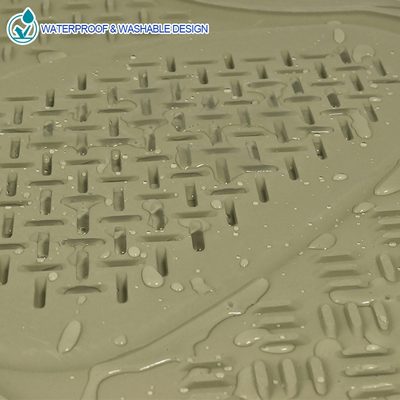 Universal fit Rubber Car Floor Mats Liner All Weather 3Pcs Beige