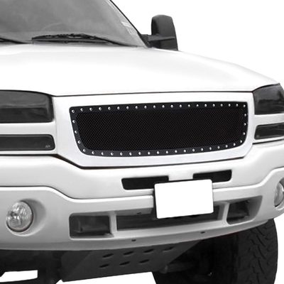 2003-2006 GMC Sierra 1500 Rivet Style Black S.Steel Mesh Grille Insert