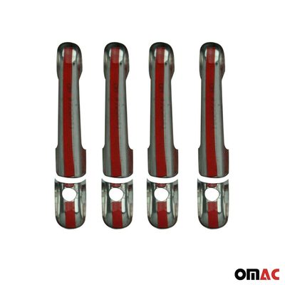 2003-2006 Dodge Sprinter Door Handle Cover Protector Stainless Steel 2 Door 4 Pcs 2 Key Hole