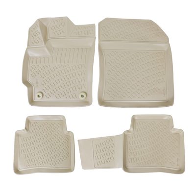 2019-2026 Toyota Corolla Sedan Floor Mats Liners Full Set All Weather Beige