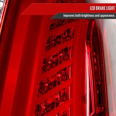 2003-2007 Cadillac CTS LED Tail Lights Chrome Housing/Red Lens