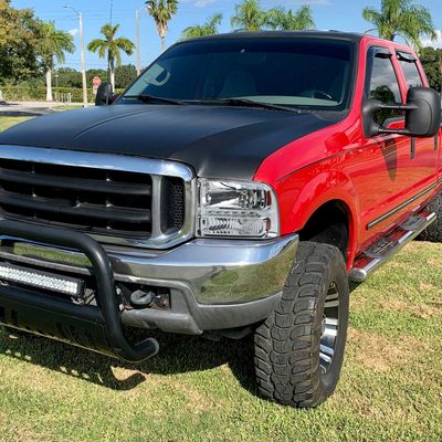 1999-2004 Ford F-250/350/450/550/Excursion Crystal Headlights LED Light Chrome