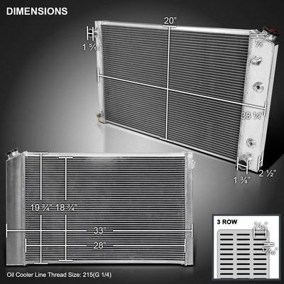 1973-1991 Chevrolet Blazer/Suburban Jimmy Alu 3Row Performance Radiator