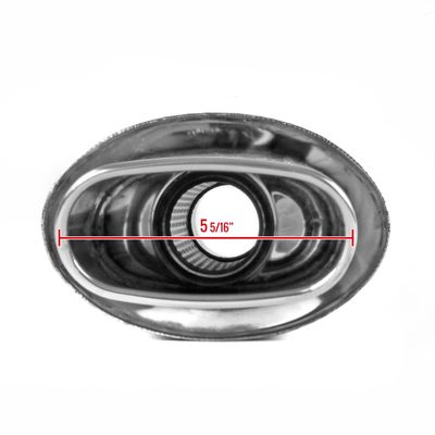 Universal 2.5" Inlet Stainless Steel Exhaust Muffler w/ Oval Tip