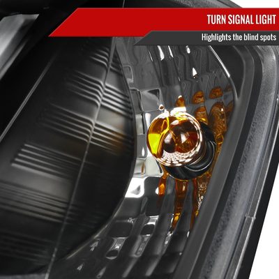 2008-2009 Pontiac G8 LED Bar Projector Headlights Matte Black/Clear Lens
