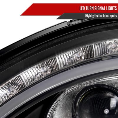 1998-2006 Mercedes Benz W220 S Class Headlights LED Light&Signal Lights Black
