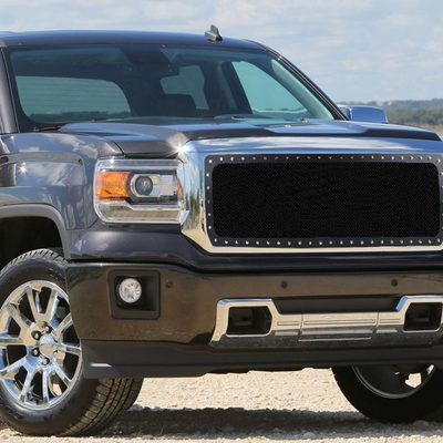 2014-2015 GMC Sierra 1500 Rivet Style Black S.Steel Mesh Grille Insert
