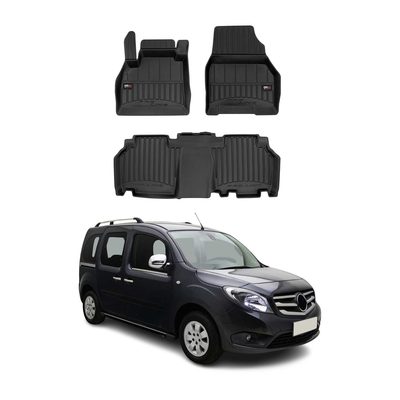 2012-2021 Mercedes Citan Premium Floor Mats Liners Full Set All Weather Heavy Duty Black