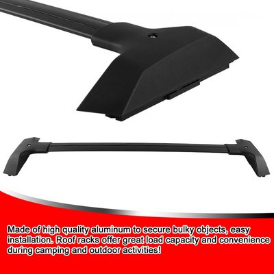 2009-2017 Chevrolet Traverse Aluminum Roof Rack Cross Bars Black