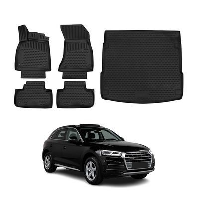 2018-2025 Audi Q5 SQ5 2.gen Floor Mats & Cargo Liner Full Set All Weather Black