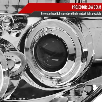 2005-2007 Nissan Pathfinder/ 05-2008 Frontier Dual Halo Headlights Chrome