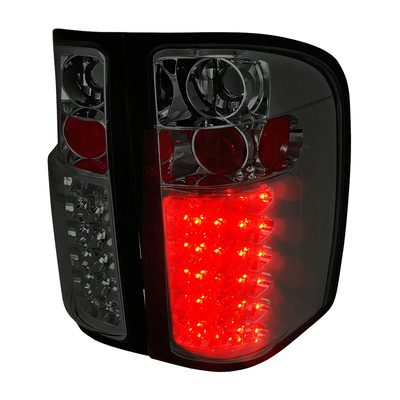2007-2014 Chevrolet Silverado LED Tail Lights Chrome Housing/Smoke Lens