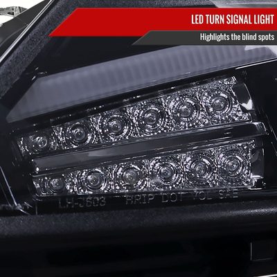 2011-2013 Scion tC LED Bar Projector Headlights LED Turn Signal Lights Black