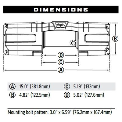 Winch Warn Axon 45-S Powersport (Cuerda Sintética)