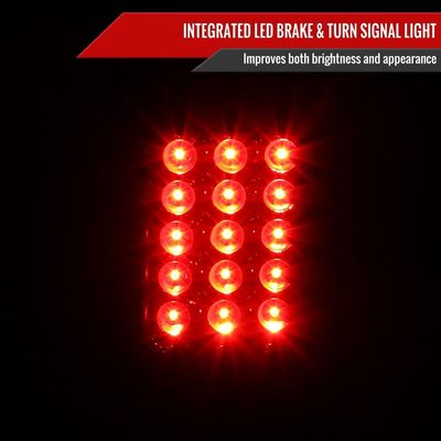 1997-2007 Ford F-150/F-250/350/450/550 LED Tail Lights Glossy Black/Smoke