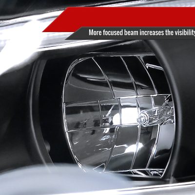 2012-2013 Honda Civic Coupe / 12-2015 Civic Sedan LED Bar Headlights Black