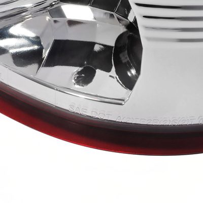 2007-2014 GMC Sierra LED Tail Lights Chrome Housing/Red Clear Lens