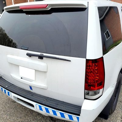 2007-2014 Chevy Tahoe/Suburban LED Tail Lights Chrome Housing/Red Clear Lens