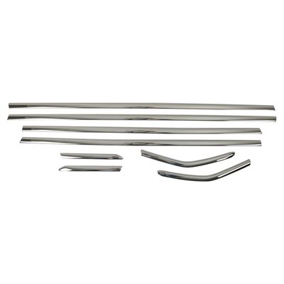 2012-2018 Ford Focus Hatchback 3.gen Window Molding Trim Streamer Stainless Steel Dark Chrome 8 Pcs