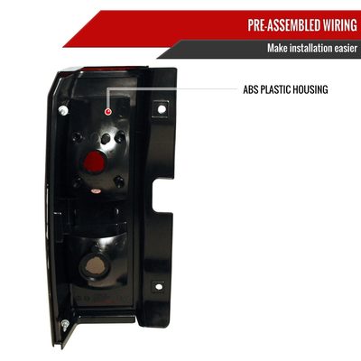 2005-2010 Hummer H3 Tail Lights Chrome Housing/Red Smoke Lens