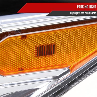2016-2023 Toyota Tacoma Projector Headlights w/ Amber Reflectors Chrome/Clear