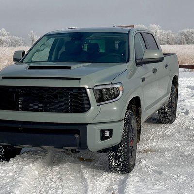 2014-2021 Toyota Tundra LED Bar Factory Style Headlights Matte Black/Clear