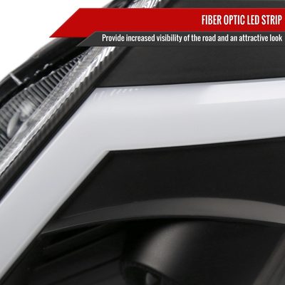 2003-2005 Nissan 350Z Turn Signal Animated LED Bar Projector Headlights Black